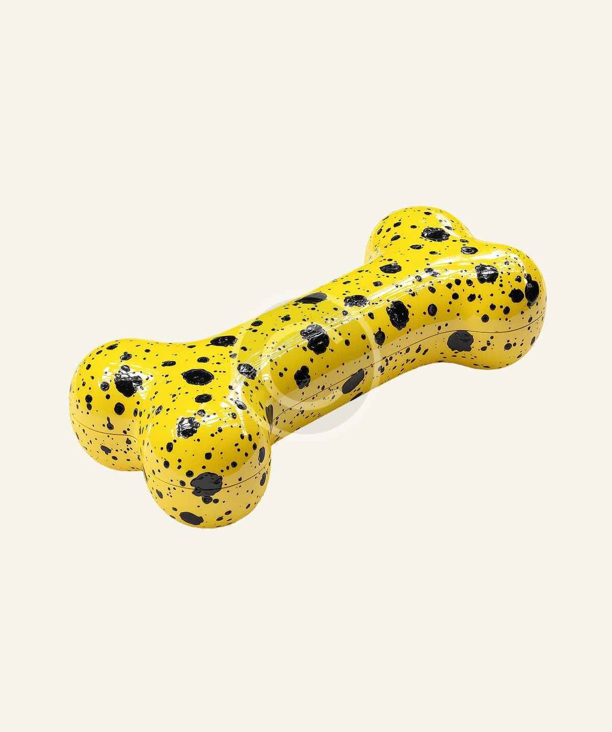 Splatter bone chew toy