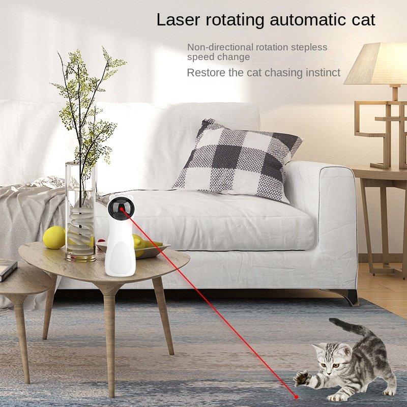 Cat Laser Toy Automatic Timing Laser Cat Toy Dual Power Supply LED Laser Wand Pet Laser Toy - Image 2