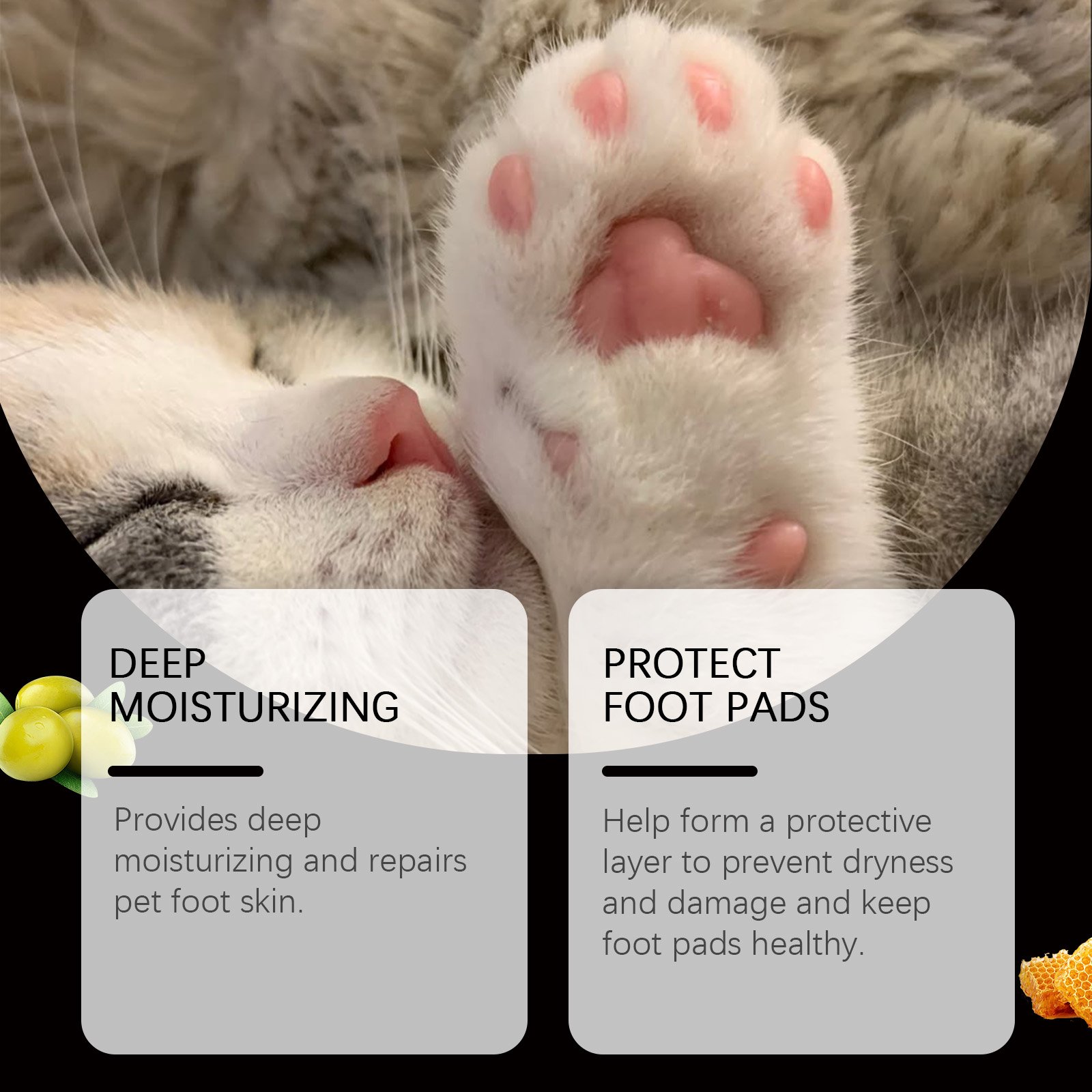 Yegbong Cat And Dog Paw Ball Cream Moisturizing Paw Care Pet Foot Moistening Anti-Cracking Soft Foot Paw Care Cream - Image 3