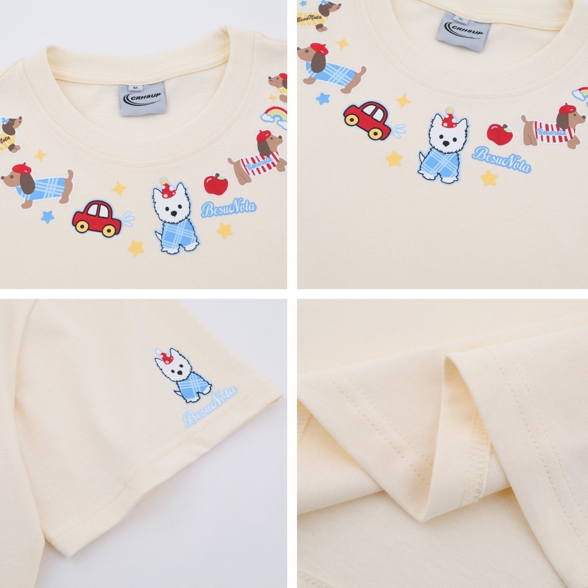 Fashionable Fun Pet Print Crew Neck Short Sleeve T-Shirt for Men and Women, Loose Fit Casual Versatile Top - Image 4