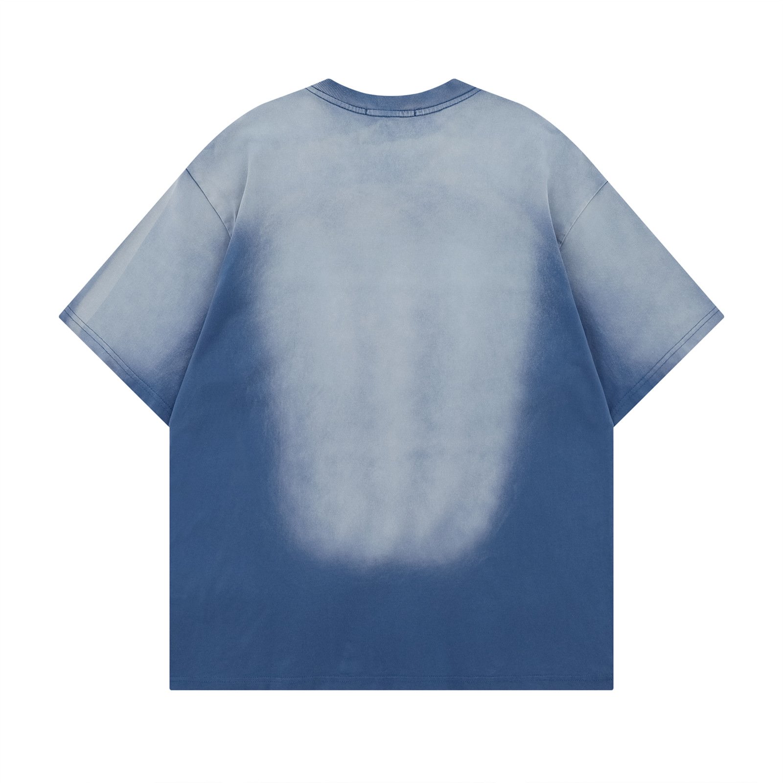 Gradient Fun Pet Print Short Sleeve T-Shirt Men's Couple Casual Loose Top - Image 3