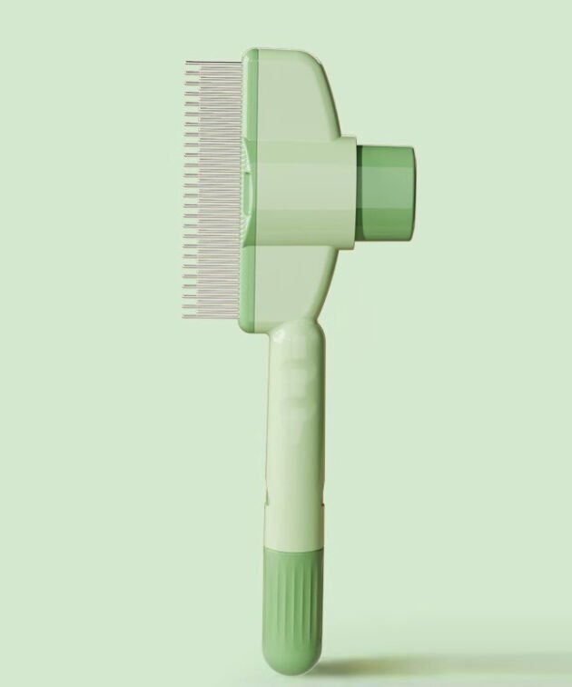 Dog & Cat Grooming Brush: Automatic Hair Remover with 1-Button Self-Cleaning & Massage