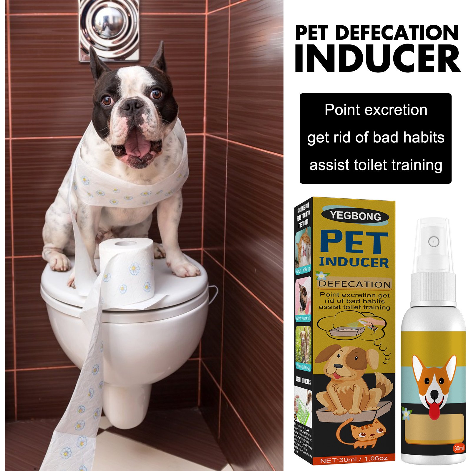 Pet Defecation Locator Spray, Pet Poop Location Pet Cats And Dogs Locate Defecation Inducers - Image 4