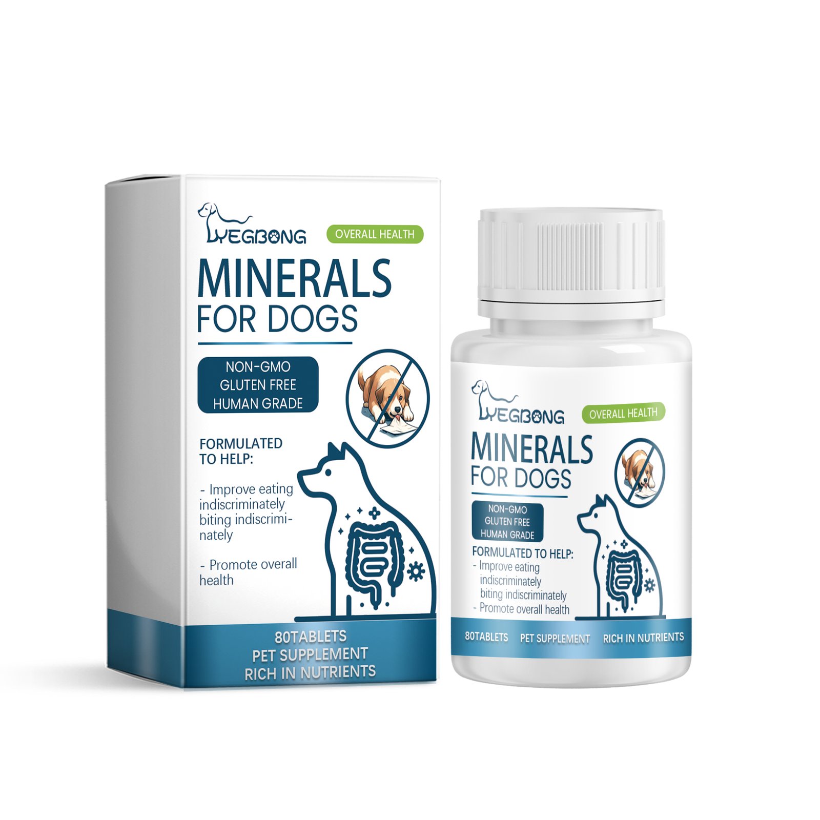 Yegbong Minerals For Dogs, Support Nerves And Promote Overall Health With Calcium And Magnesium Supplements