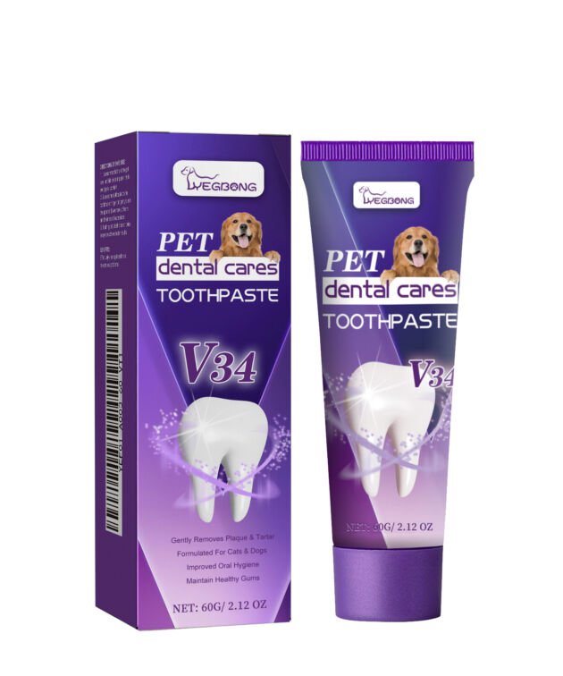 Pet V34 Toothpaste, Pet Clean Bad Breath Tartar Care Gum Care Toothpaste