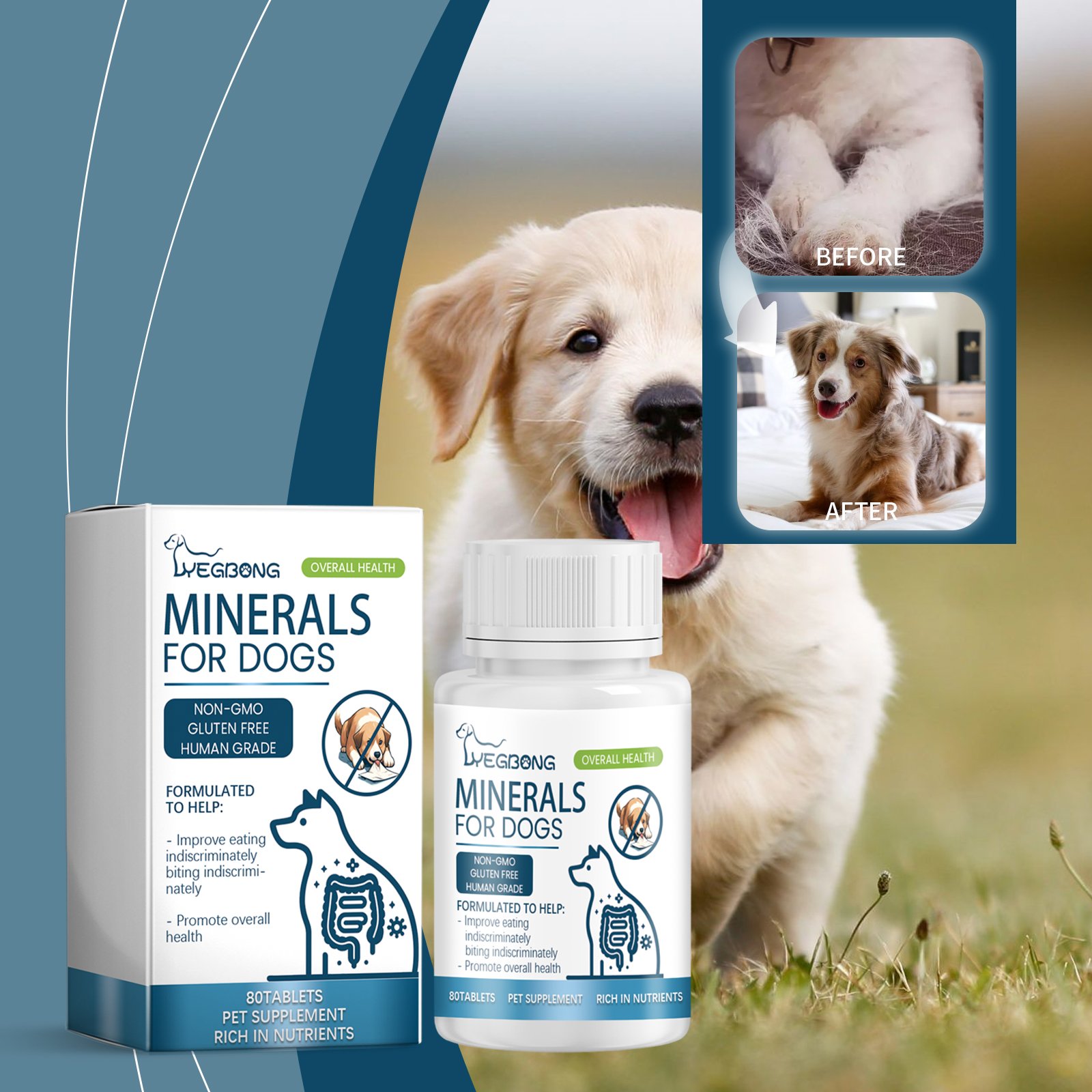 Yegbong Minerals For Dogs, Support Nerves And Promote Overall Health With Calcium And Magnesium Supplements - Image 2