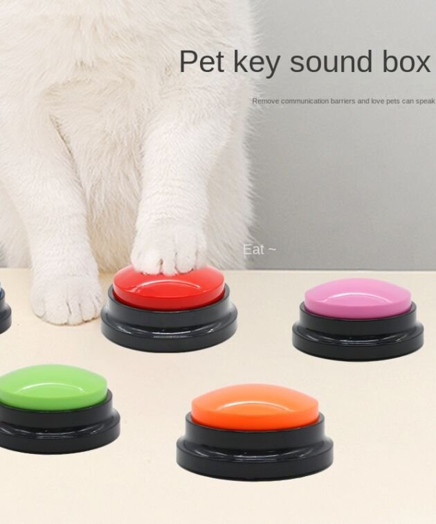 Dog Talking Button Pet Communication Key Sound Maker Cat Bell Toy Supplies Voice Recording Training Device