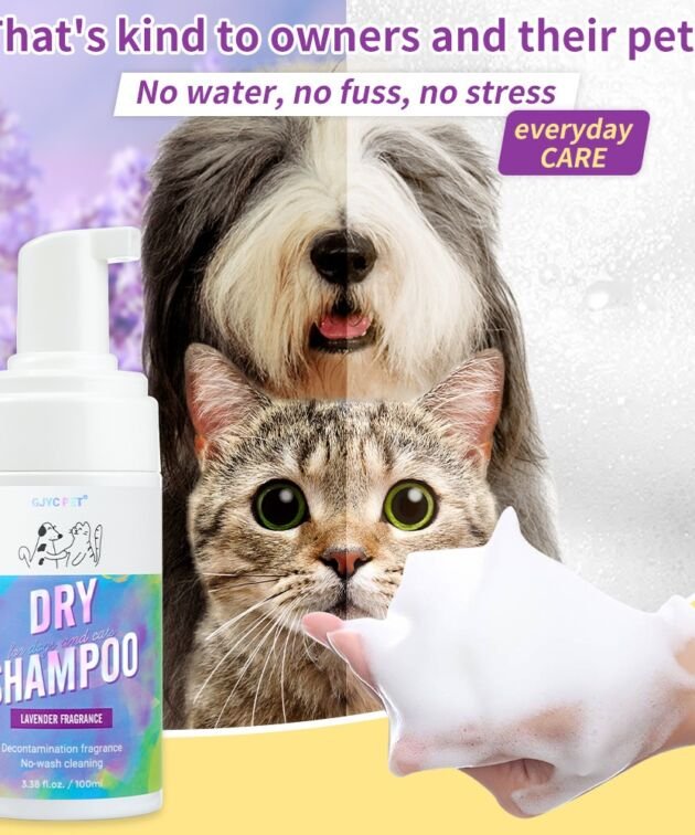Cat Dry Shampoo Bubbles Pet No-Rinse Deodorizing and Fragrant Teddy No-Wash