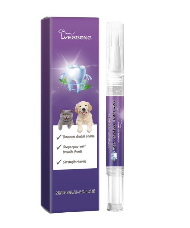 Yegbong Pet Oral Repair Gel, Pet Oral Cleaning And Tooth Stain Removal Yellow Daily Care Gel